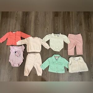 GAP Baby, j crew, h &m , juicy group of baby clothes 0-3 and 3-6 months